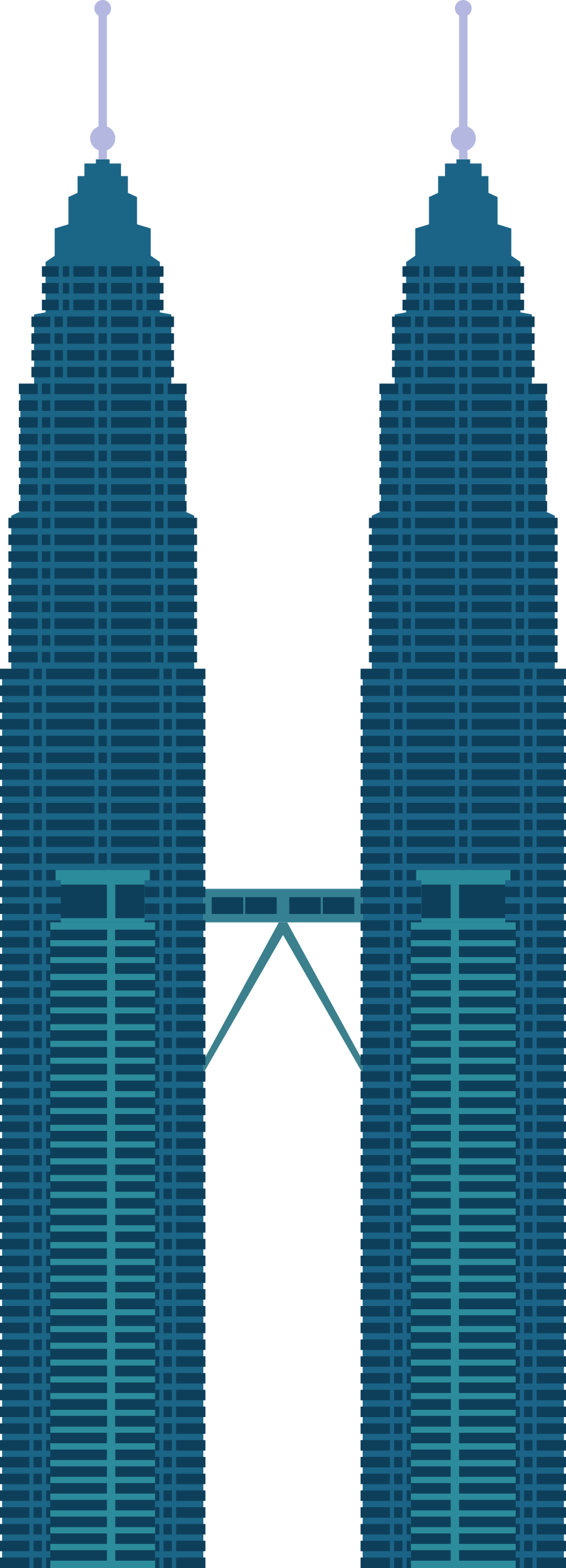 This Free Icons Png Design Of Petronas Twin Towers (866x2400), Png Download