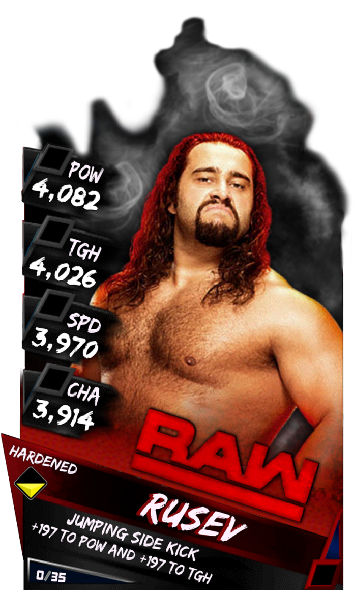 Rusev - Common Rusev - Uncommon Rusev - Rare Rusev - Cedric Alexander Wwe Supercard (733x1158), Png Download