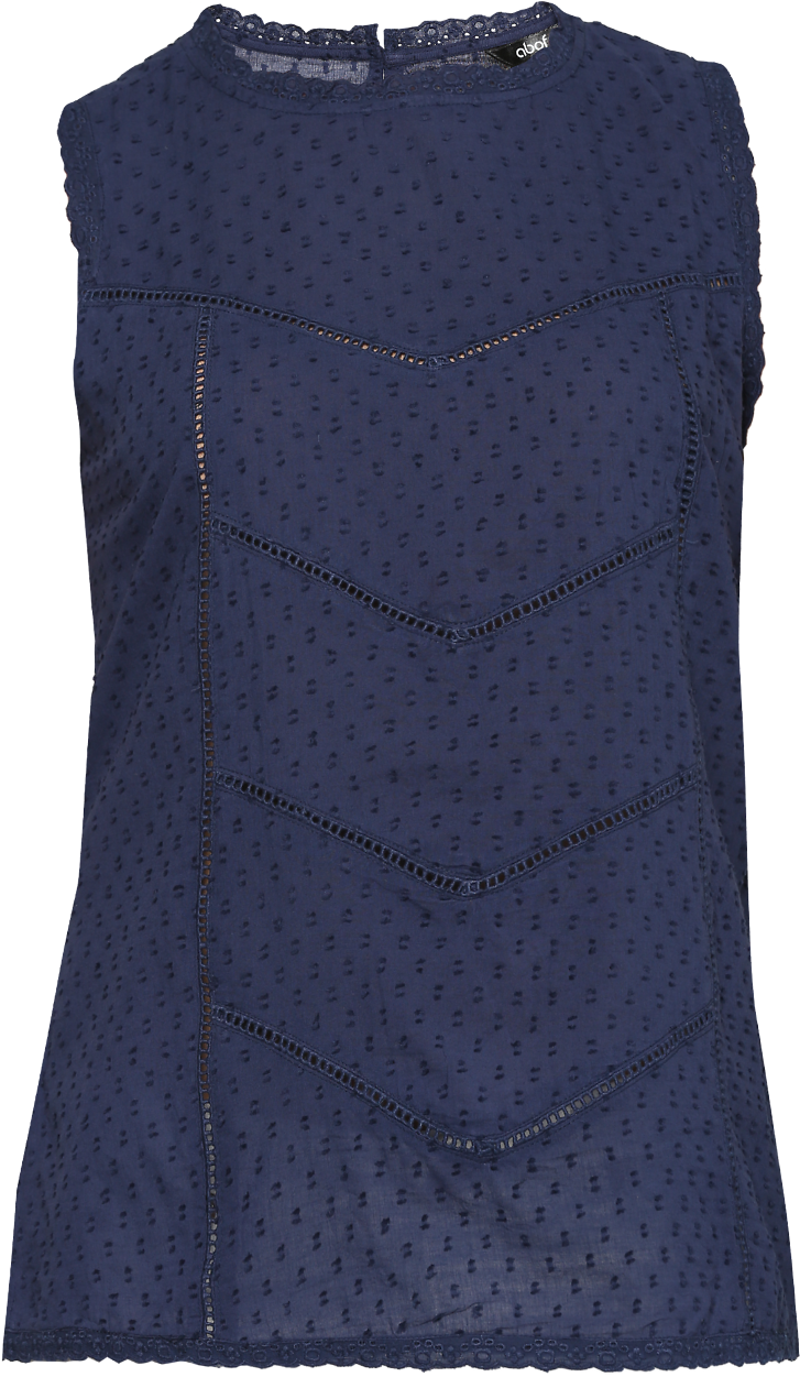 Abof Women Navy Blue Regular Fit Dobby Top - Grey (1000x1333), Png Download