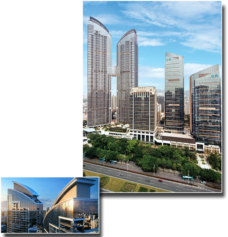 A Sky Bridge Connecting Two Towers Functions As The - International Centre (737x767), Png Download