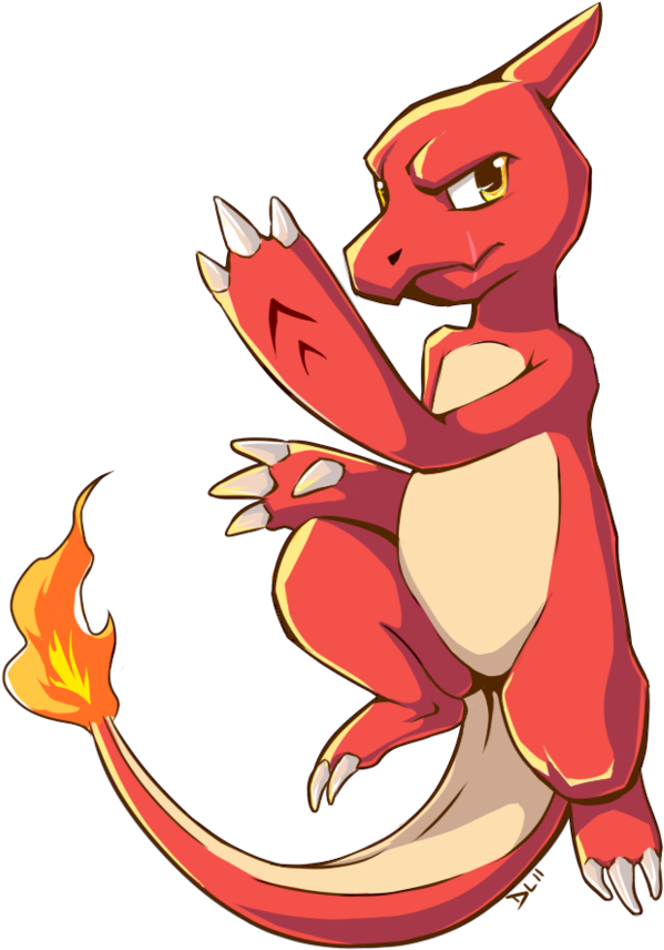 Png Black And White By Qaoss On Deviantart - Charmileon Pokemon No Background (871x916), Png Download