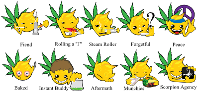 Emoji Marijuana - Funny Stoner (400x400), Png Download