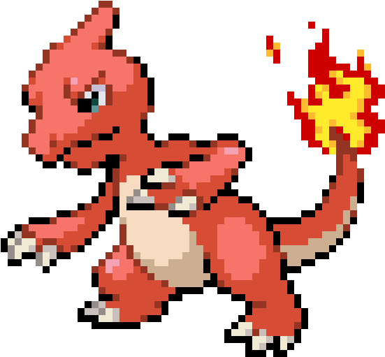 Charmeleon - Minecraft Pixel Art Charmeleon (740x610), Png Download