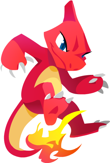 Charmeleon - Charmeleon Art (420x517), Png Download