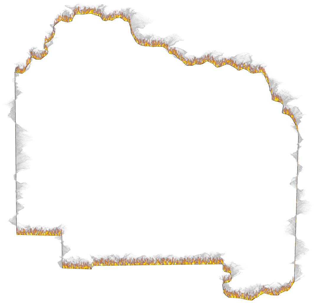 Alachua "fancy Frame" Style Maps In - Square Frame Fire Png (1067x1024), Png Download