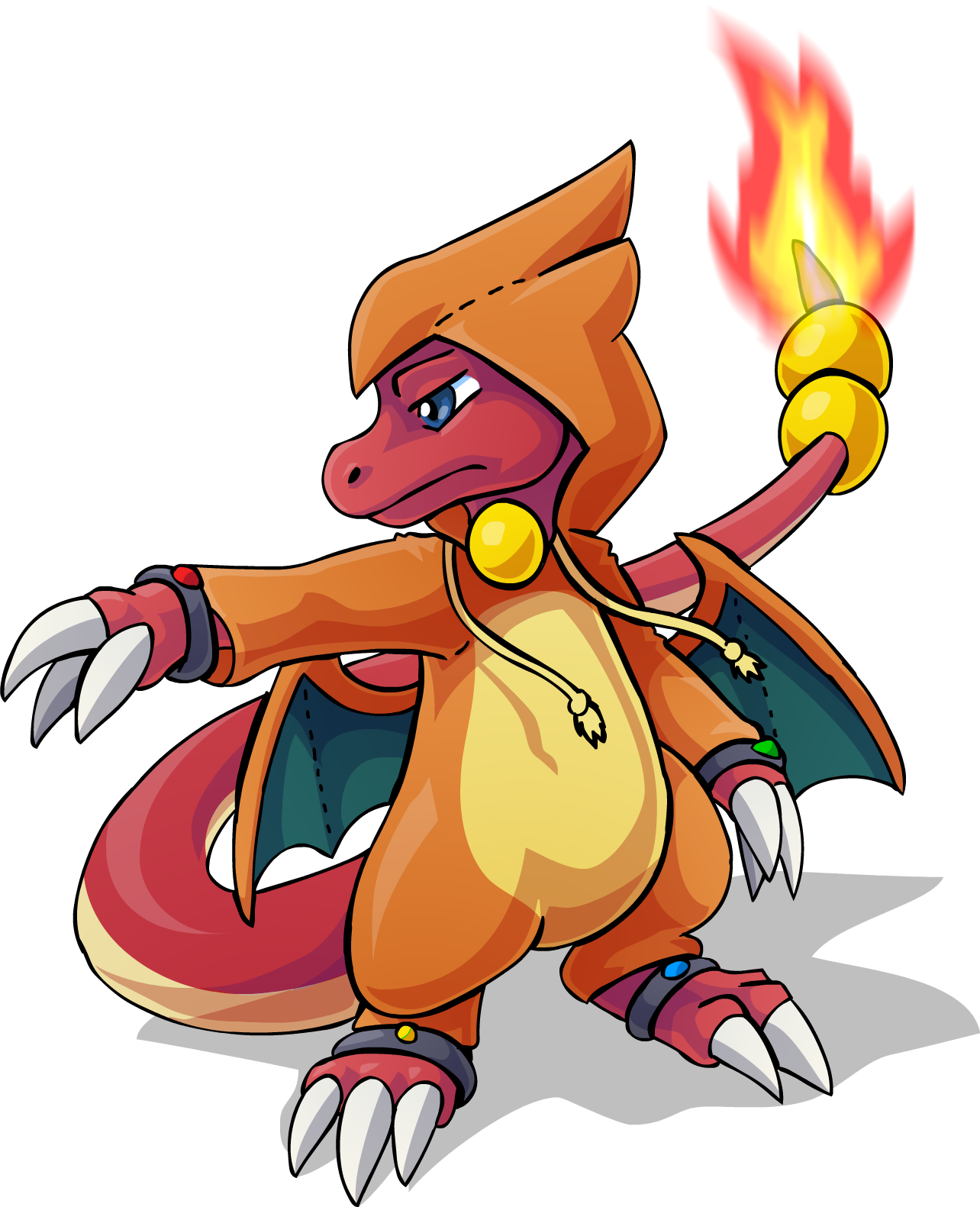 Cyrus - Charmeleon - Cartoon (1284x1581), Png Download