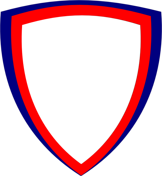 Shield, Wht W Red Border Svg Clip Arts 552 X 600 Px (552x600), Png Download