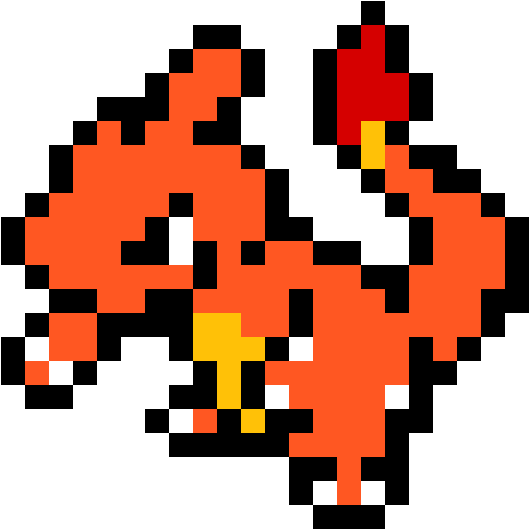 Charmeleon - Pokemon Pixel Art Charmeleon (1200x1200), Png Download