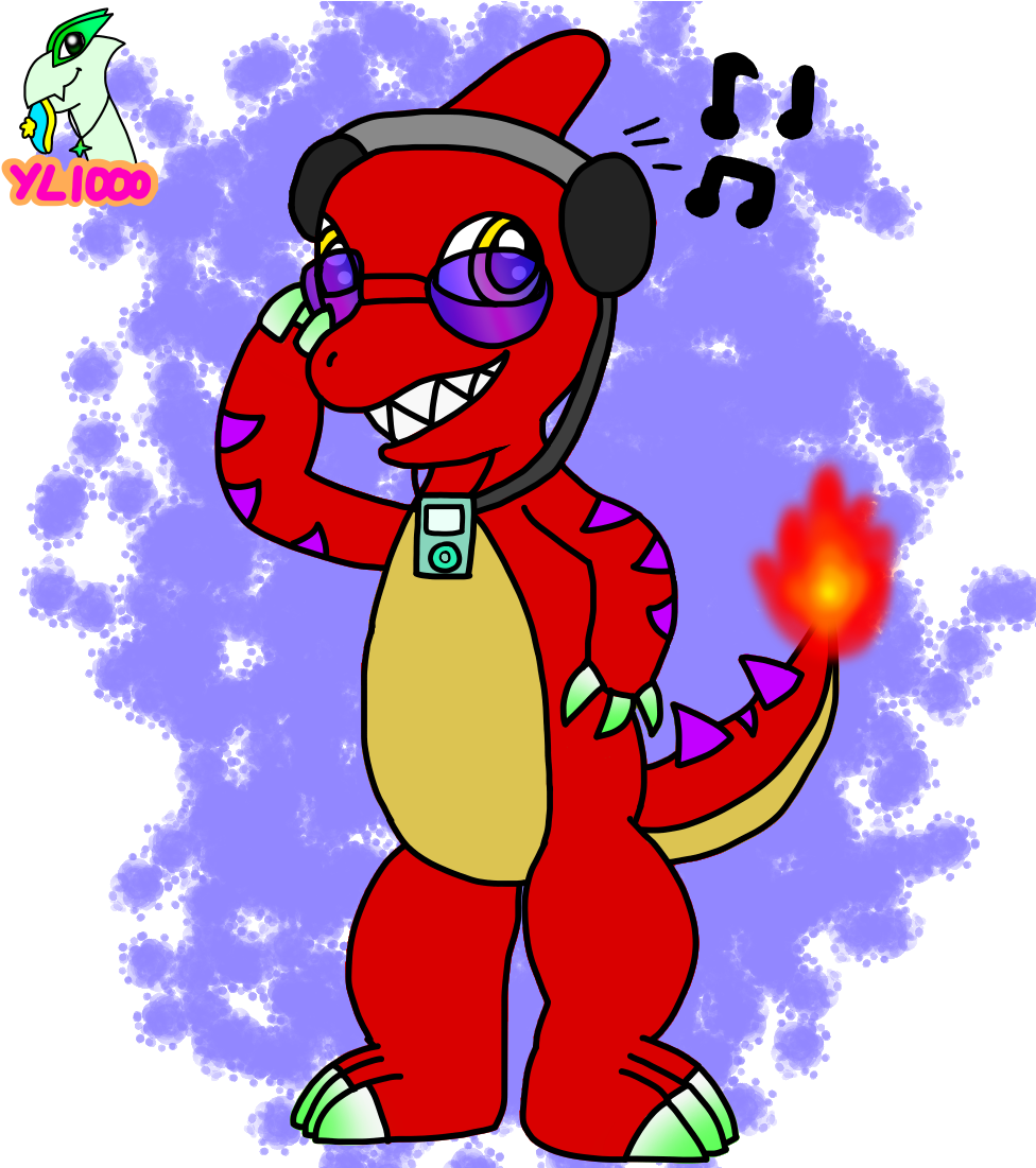 Vinnie The Charmeleon {new Look} - Deviantart (1000x1100), Png Download