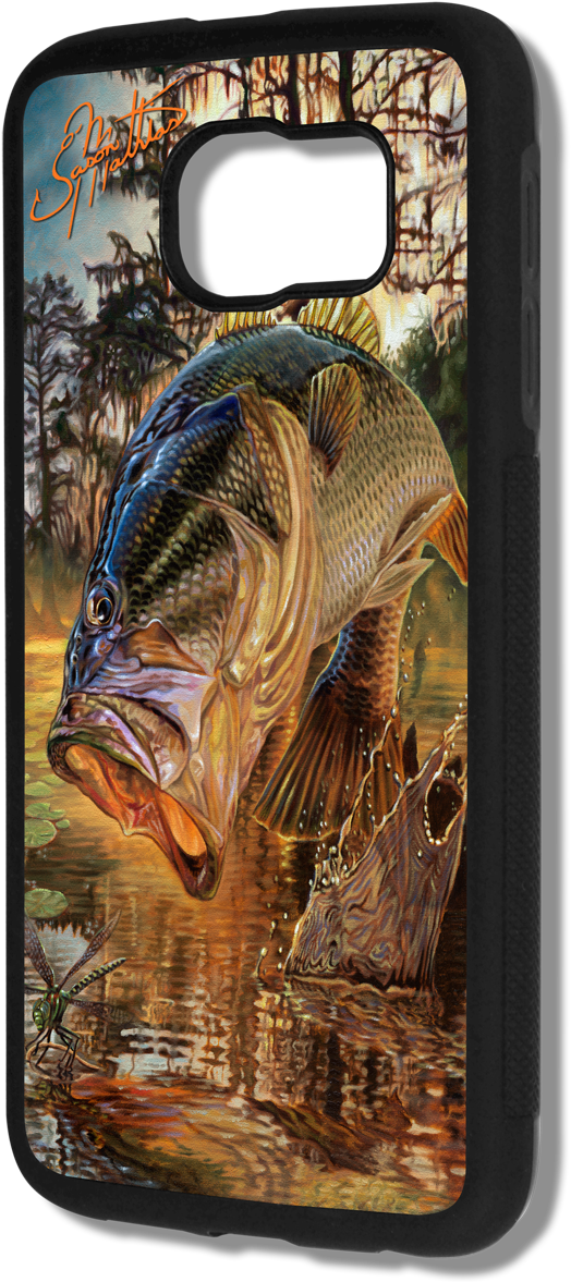 Largemouth Bass Samsung Galaxy S7 Jason Mathias Art - Mobile Phone (580x1188), Png Download