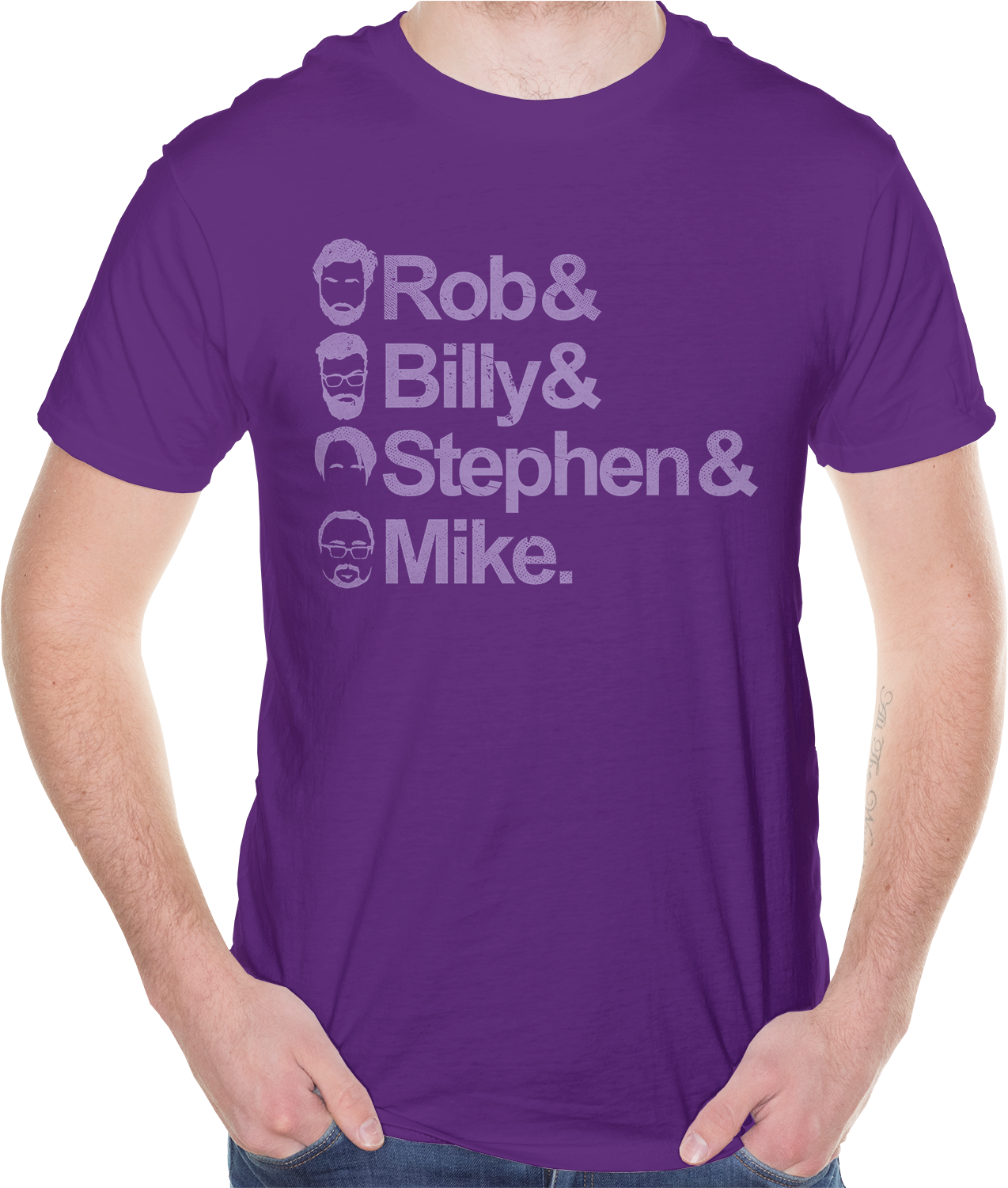 Ls Tshirt Stackedfaces Front Placement V=1484150660 (1500x1500), Png Download