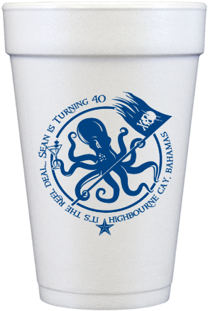 Custom Art On Styrofoam Cups - Pint Glass (500x500), Png Download