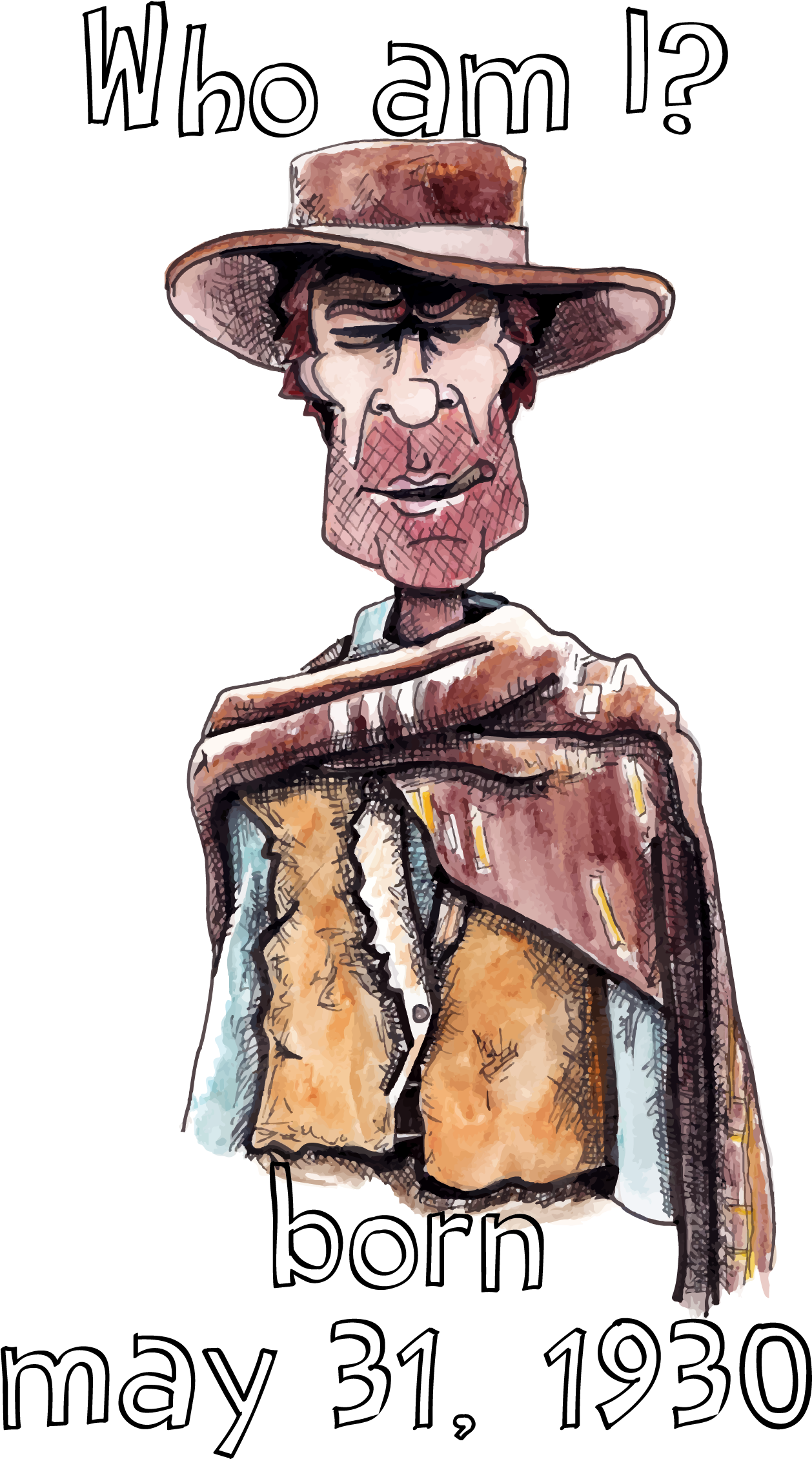 Happy Oscar The Grouch Day - Clint Eastwood (1273x2320), Png Download