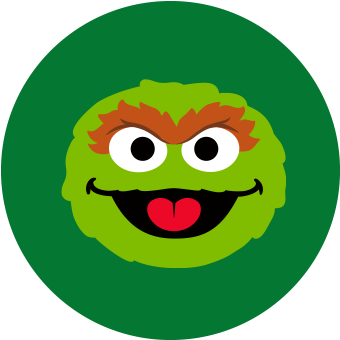 Oscar 3 Styles - Sesame Street Oscar Png (450x450), Png Download