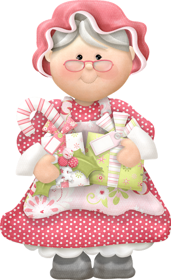 Les Meli Melo De Mamietitine - Mama Noel Animado (352x576), Png Download