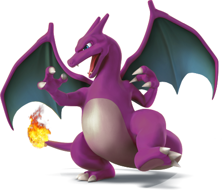 One Of Them Looks More Like Charmeleon, And Another - Amiibo Super Smash Bros Charizard (441x379), Png Download