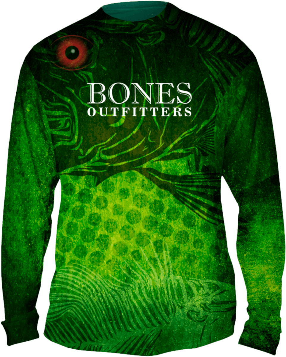 Red Eyes Largemouth Bass Long Sleeve - Sleeve (1000x1220), Png Download