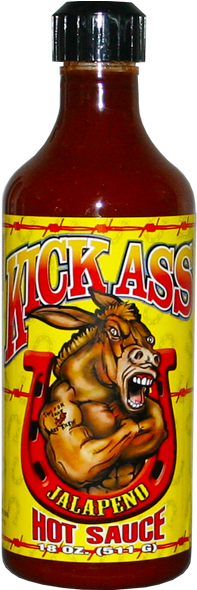 Kick Ass Jalapeno Hot Sauce - Ass Kickin Kick Ass Hot Sauce (600x600), Png Download