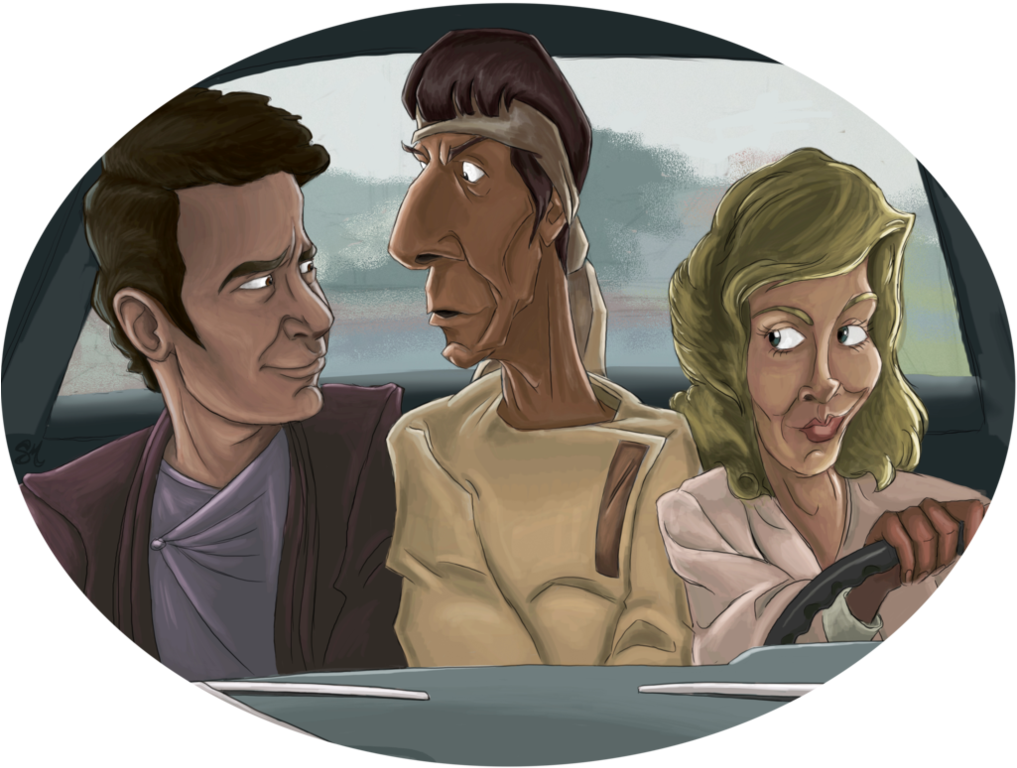 Jpg Black And White Stock Farfri Funny Iv Scene By - Funny Star Trek Art (1016x786), Png Download