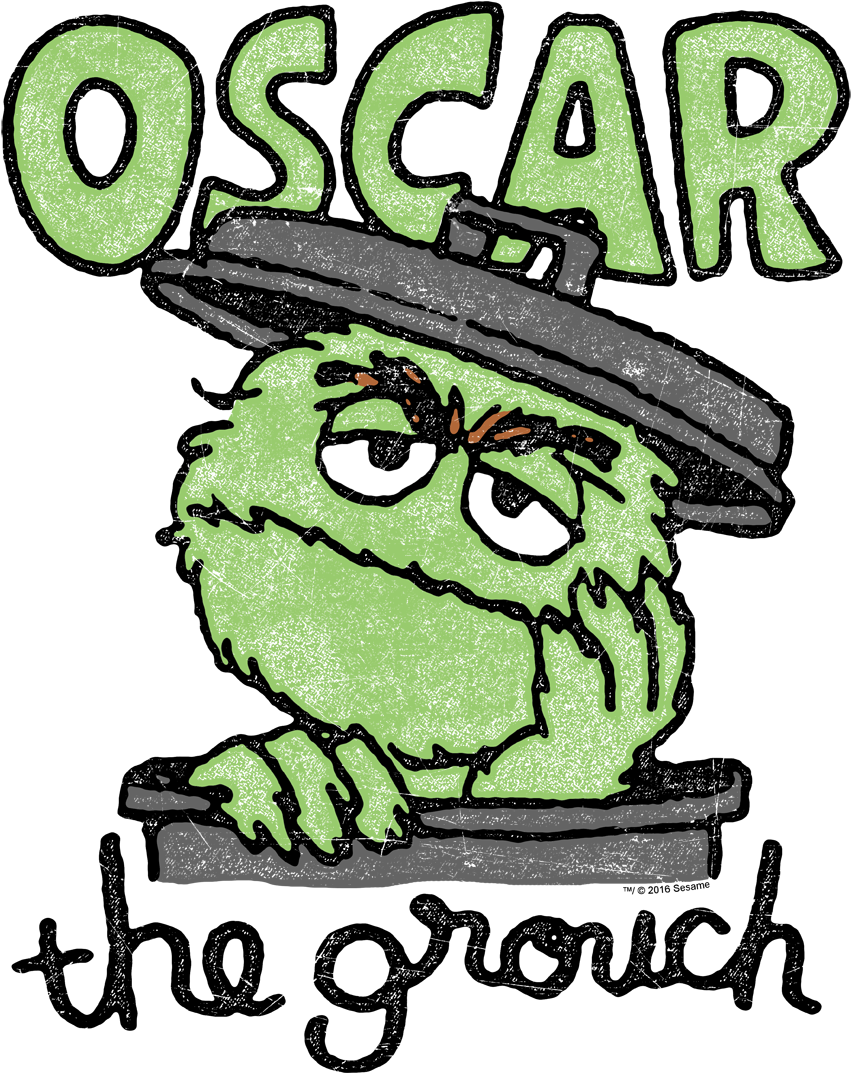 Sesame Street Canned Grouch Women's T-shirt - Long Sleeves: Long Sleeve: Sesame Street- Grouch In (850x1080), Png Download