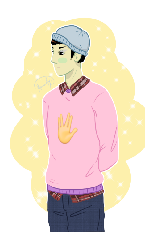 Pastel Beanie Spock 💕 🖖 - Cartoon (470x750), Png Download