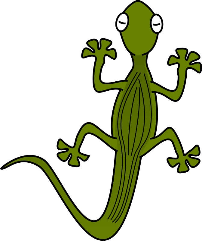 Free Zebra Clipart - Lizard Clip Art (672x800), Png Download