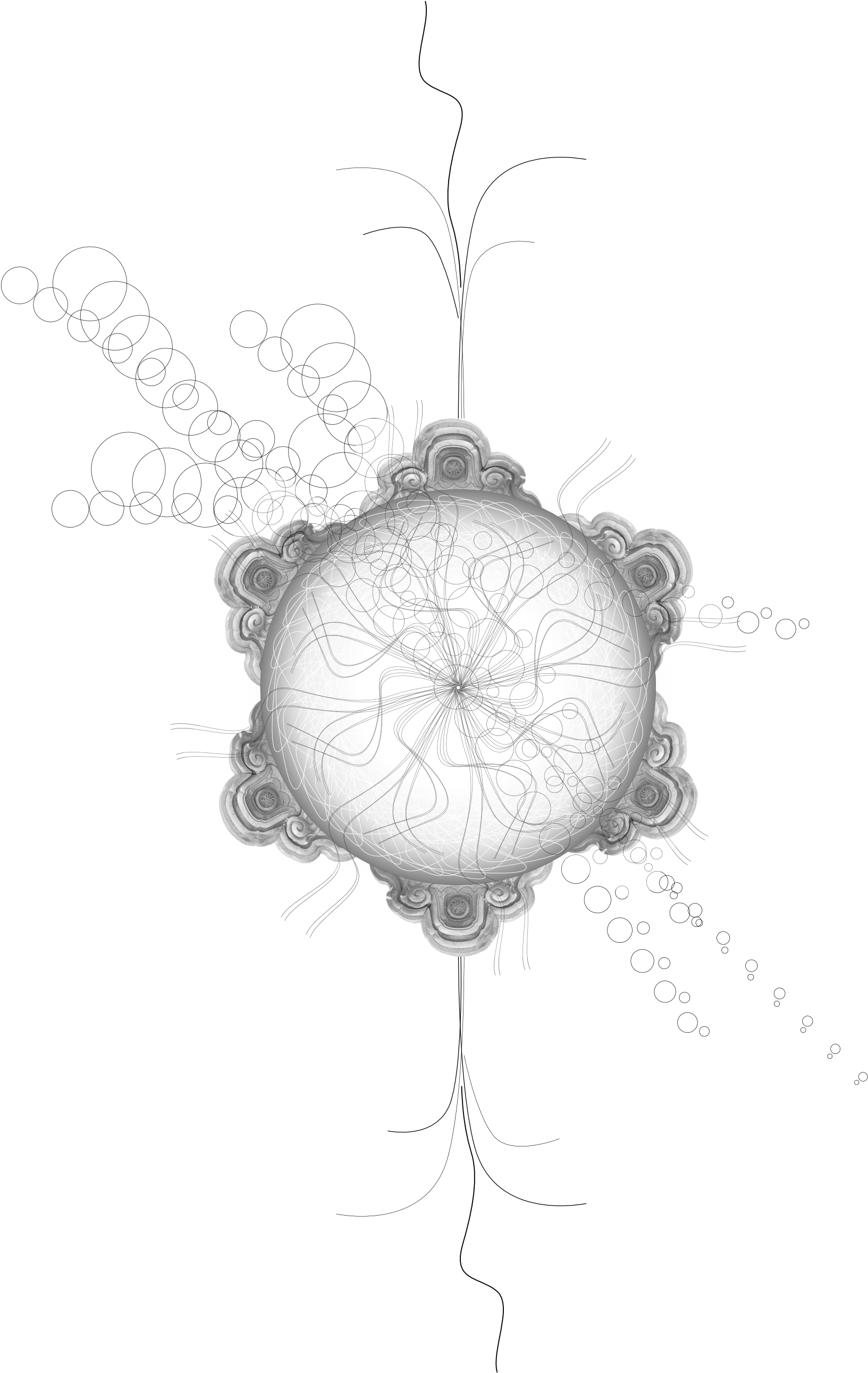 Teahouse Stone Enso - Sketch (1950x2850), Png Download