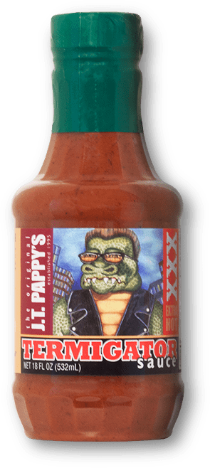 Pappys Termigator Extra Hot Sauce - Hickory (295x658), Png Download