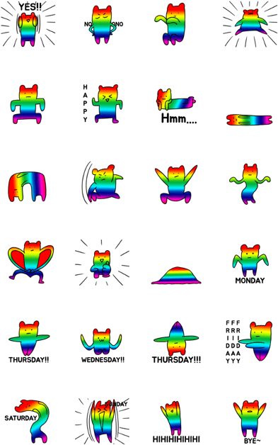 Rainbow Bear Bear (420x673), Png Download