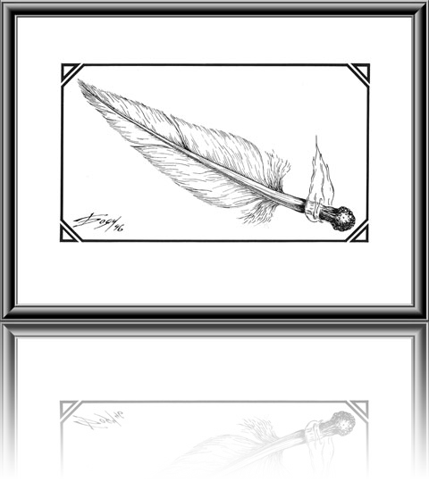Matchbox Feather - - Drawing (480x540), Png Download
