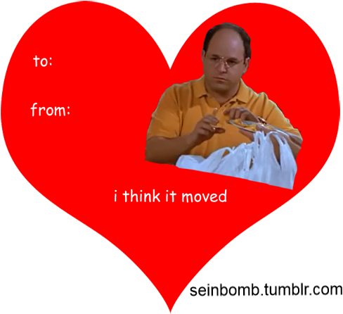 Seinfeld Valentine's Day Cards - Valentines Day Meme Seinfeld (513x500), Png Download