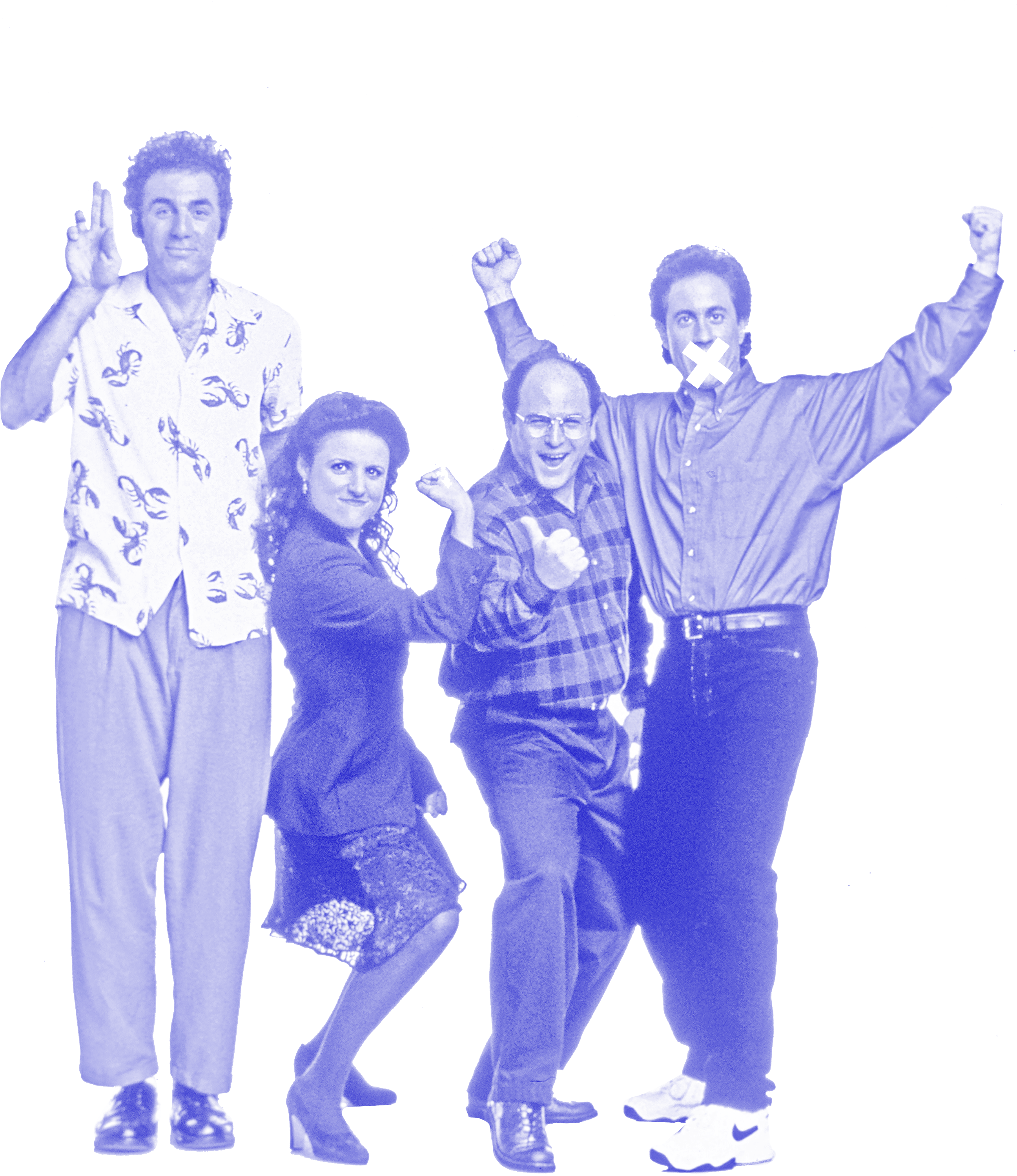 Blue Seinfeld Cast - Seinfeld Cast / Jerry Seinfeld 8 X 10 Glossy Photo (2592x2997), Png Download