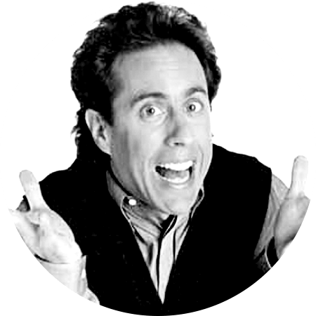 Jerry Seinfeld Headshot Black And White - Jerry Seinfeld (450x450), Png Download
