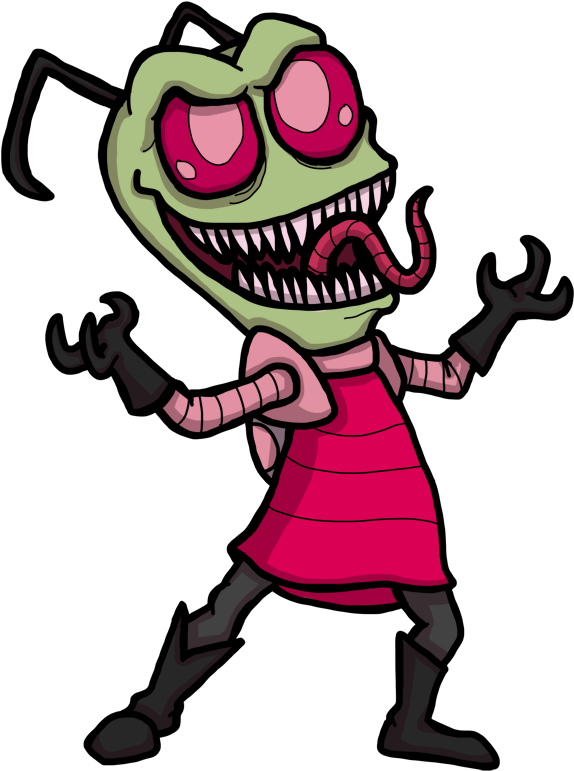 Invader-zim - Cartoon (667x1000), Png Download