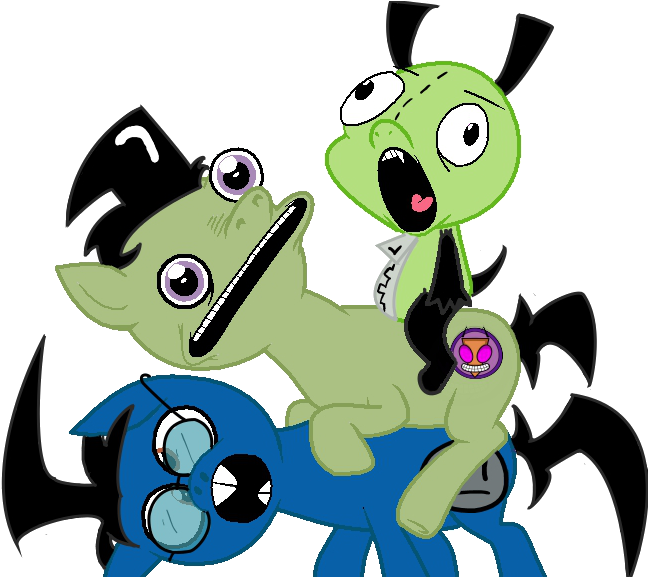 Irunekagi, Dib Membrane, Gir, Invader Zim, - Invader Zim Gir X Zim (802x576), Png Download