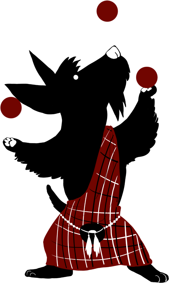 Juggling Scottie - T-shirt (599x1000), Png Download