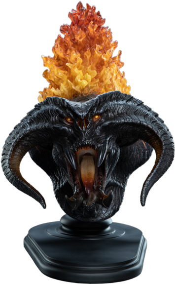 New - The Lord Of The Rings The Balrog Flame Of Udun Bust (530x574), Png Download