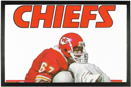 1981 Vintage Kansas City Chiefs Art ﻿sublimation Doormat - Kansas City Chiefs (500x500), Png Download