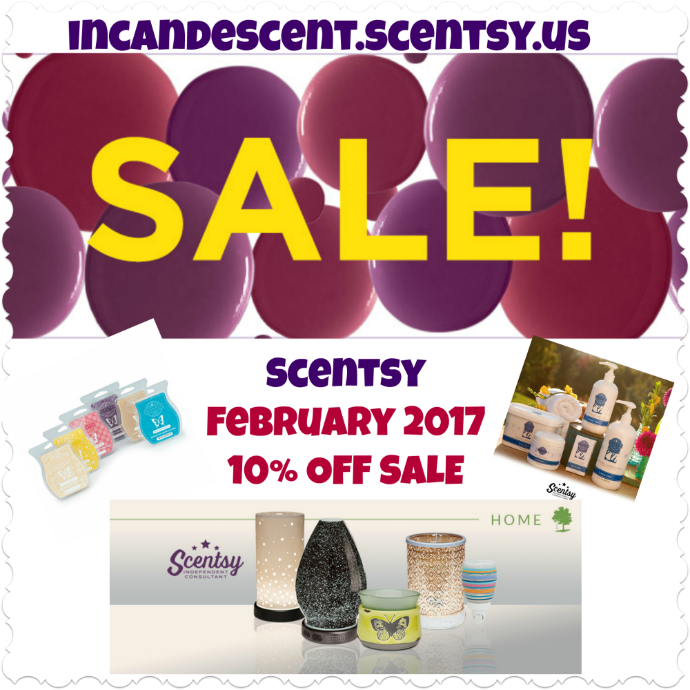 Scentsy February 2017 Sale - 10% Off Scentsy 2017 (1000x1000), Png Download