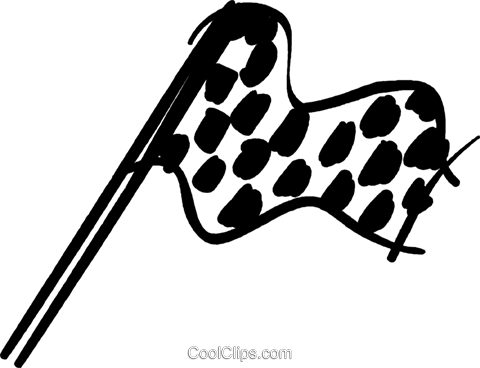 Racing Flag Royalty Free Vector Clip Art Illustration - Racing Flags (480x368), Png Download