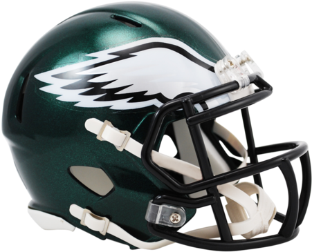 Philadelphia Eagles Nfl Riddell Speed Revolution Mini-helmet - Philadelphia Eagles Helmet (500x451), Png Download