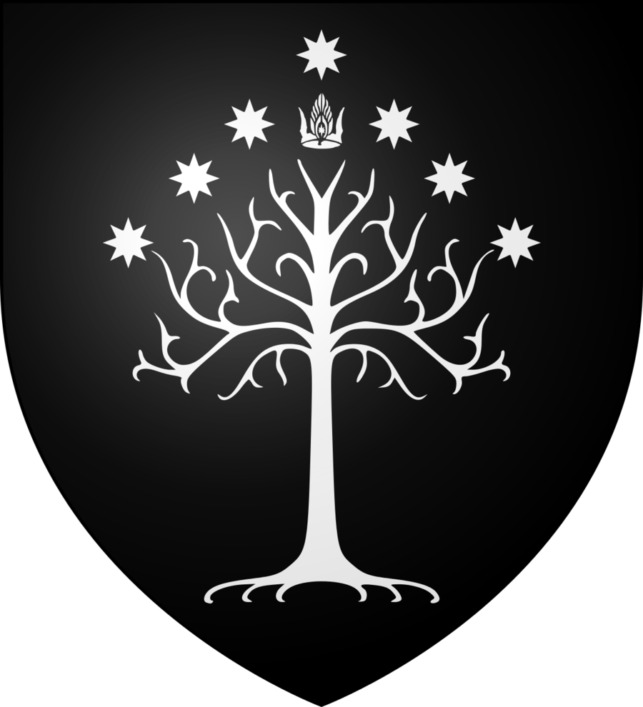 Download White Tree Of Gondor Clipart The Lord Of The - Arvore Branca De Gondor (900x990), Png Download