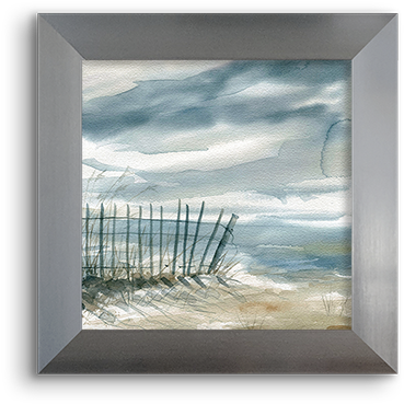 Coastal Watercolor ~ Fence - East Urban Home Subtle Mist I Painting Print On Wrapped (800x800), Png Download