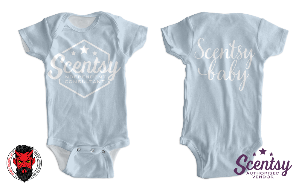Scentsy Baby Short Sleeved Vest - Blue (1000x629), Png Download