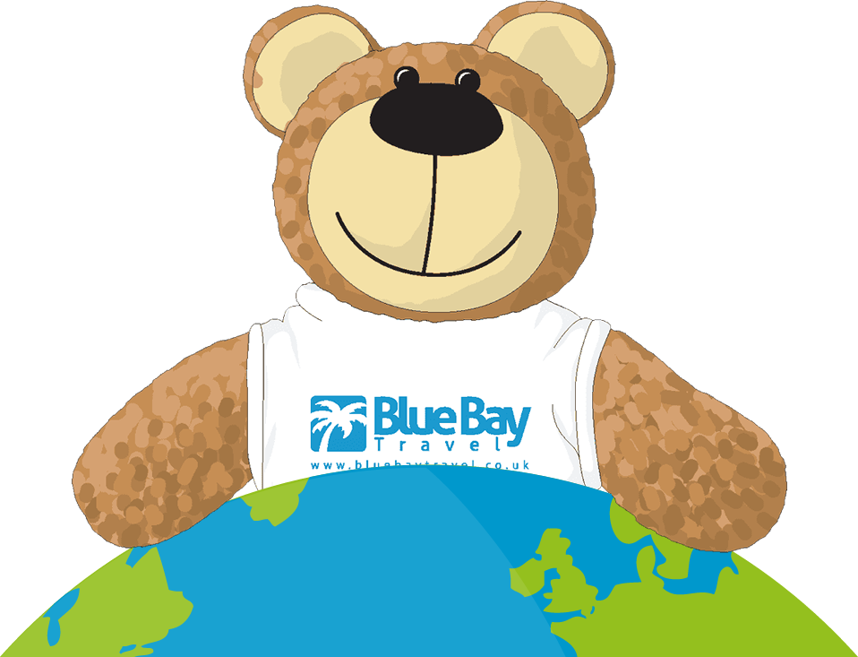 Bayley Bear - Blue Bay Travel (958x733), Png Download
