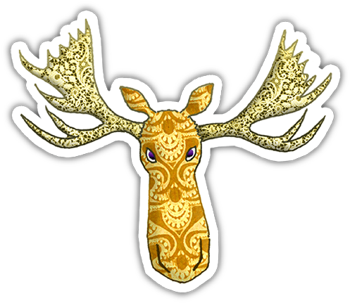 Tattoo Moose Mini Sticker - Root Concepts (500x500), Png Download