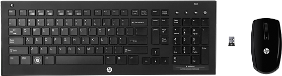 Hp Wireless Elite V2 Desktop Keyboard - Hp Wireless Elite Keyboard (573x430), Png Download