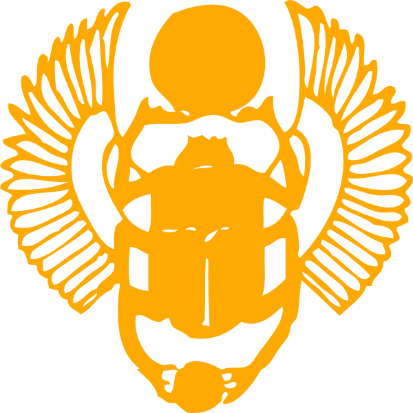 Gold Scarab-0 - Escarabajo Egipcio Tatuaje Dibujo (600x599), Png Download