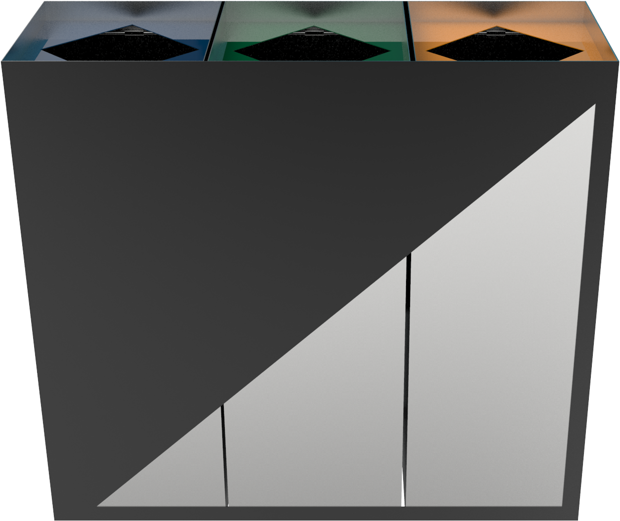 Stainless Steel Recycle Bins - Coffee Table (2000x2000), Png Download