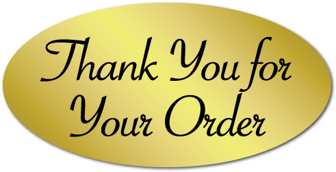"thank You For Your Order" Oval Stickers - Thank You For Your Order Png (500x500), Png Download